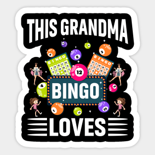 This Grandma Loves Bingo Sticker